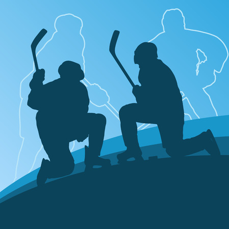 Hockey player vector abstract background winner concept posterのイラスト素材