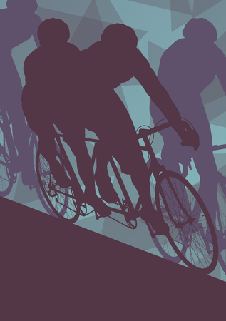 Cycling race man vector abstract backgroundのイラスト素材