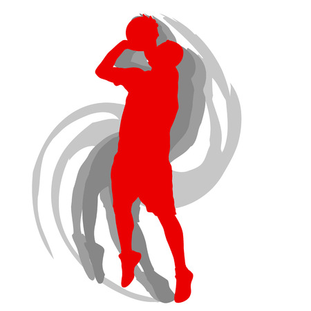 Basketball player in action vector background concept motionのイラスト素材