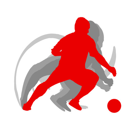 Soccer player man isolated on white background vector motion conceptのイラスト素材