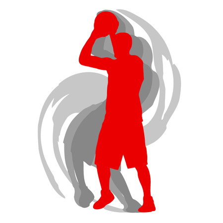 Basketball player in action vector background concept motionのイラスト素材