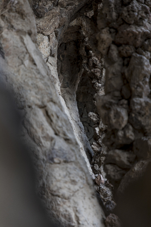 Details of tunnel passage with pillars at park GÃ¼ell in Barcelona vertical close upのeditorial素材
