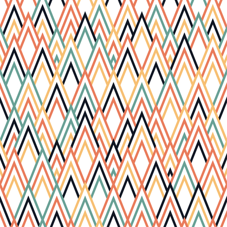Seamless mint and white art deco square chevrons pattern vectorのイラスト素材