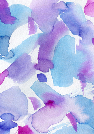 Abstract colorful brushstrokes watercolor background. Can be used for print: bags, t-shirts, home decor, posters, cards, and for web: banners, blogs, advertisement.の写真素材