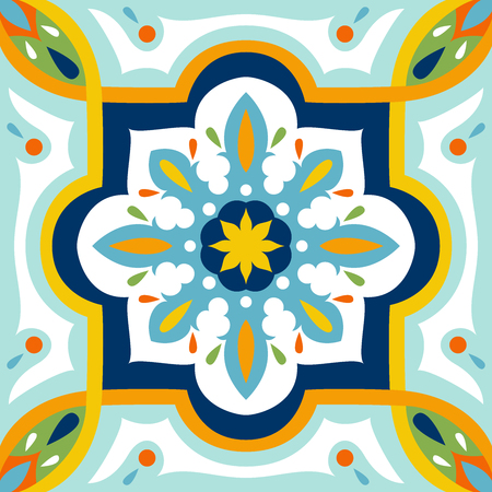 Oriental traditional ornament, Mediterranean seamless pattern, tile design, vector illustration.のイラスト素材