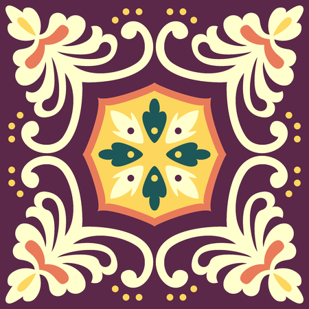 Oriental traditional ornament, Mediterranean seamless pattern, tile design, vector illustration.のイラスト素材