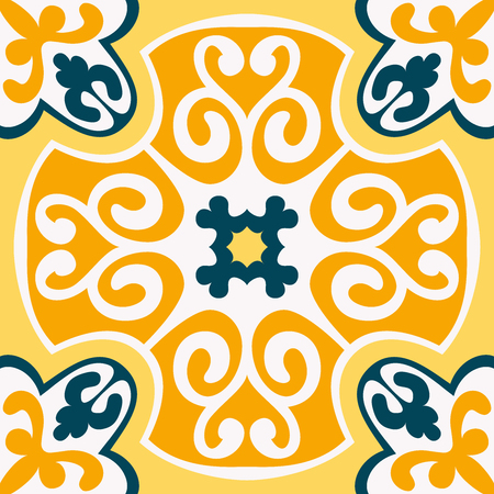 Oriental traditional ornament,Mediterranean seamless pattern, tile design, vector illustration ?an be used for desktop wallpaper for a wall hanging or poster, pattern fills, surface textures, textile.のイラスト素材
