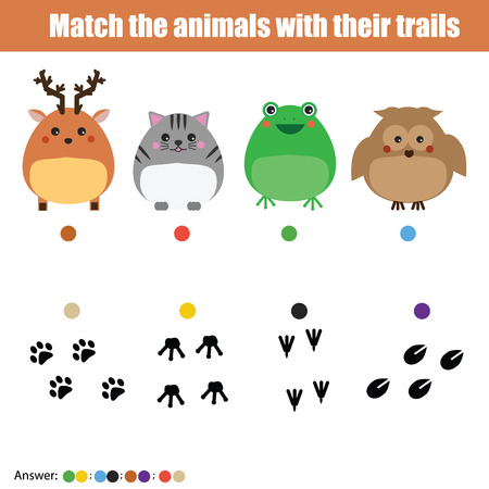 Match the insects with homes children education game. Learning animals theme kids activityのイラスト素材
