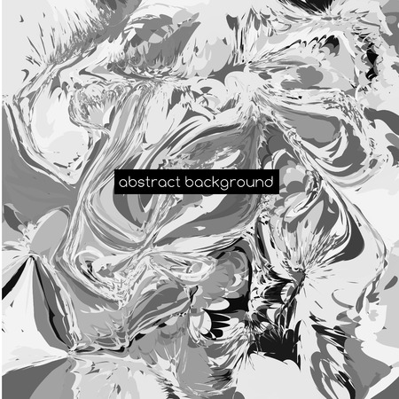 Abstract artistic fashion background with marbling effect. Invitation, cover, design template in grey, black, silver colors. Twisted color mix styleのイラスト素材