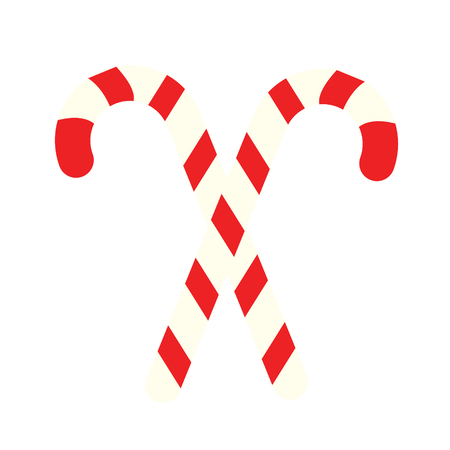 Christmas candy canes icon. Vector symbol, isolated design elementのイラスト素材