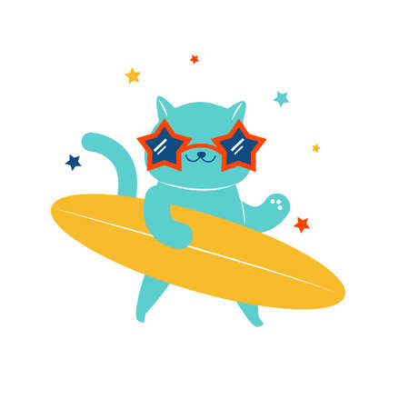 Cartoon cat hold card with typography meow love. Cupid cat character for St Valentine's day theme designのイラスト素材