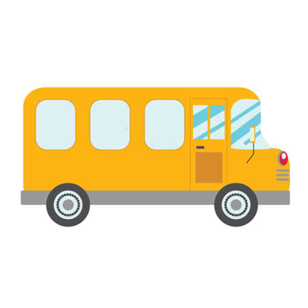 Yellow school bus. isolated Vector clip art