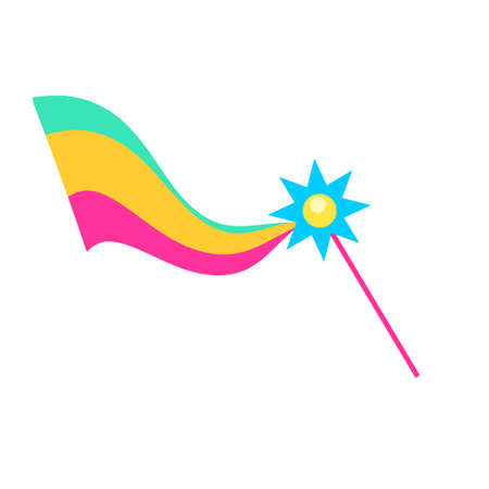 Fairy Magic wand illustration. vector clip art.のイラスト素材