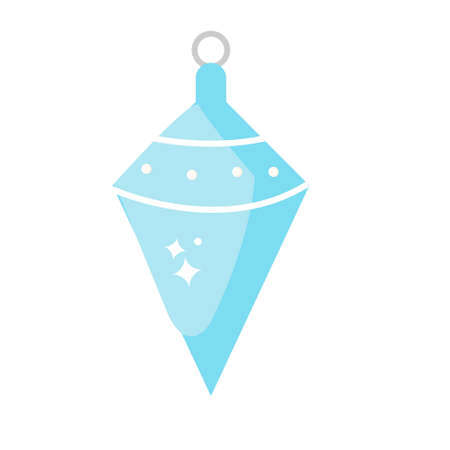 New year Christmas bauble. Isolated vector clip art, icon.のイラスト素材