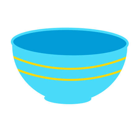 Cartoon bowl. Cute dishes vector clip artのイラスト素材