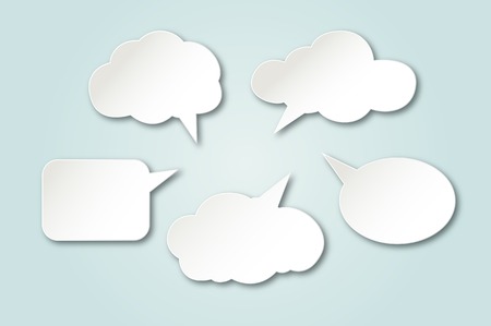 White paper bubbles for speechのイラスト素材