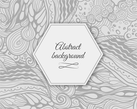 Elegant grey abstract floral wallpaperのイラスト素材