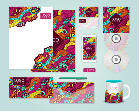 Colorful corporate identity template designのイラスト素材