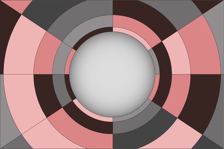 Abstract vector background with circle composition in grey and pink colorsのイラスト素材