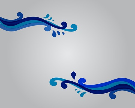 Blue Wave backgroundのイラスト素材