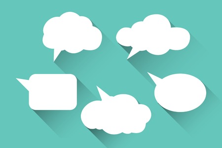 Speech bubbles flat icons set.のイラスト素材