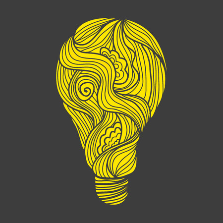 Lightbulb Hand-Drawn Doodlesのイラスト素材