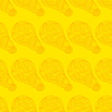 Seamless background with Hand-Drawn Lightbulbのイラスト素材