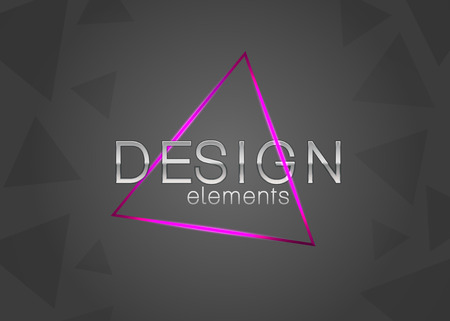 Neon triangle design elementのイラスト素材