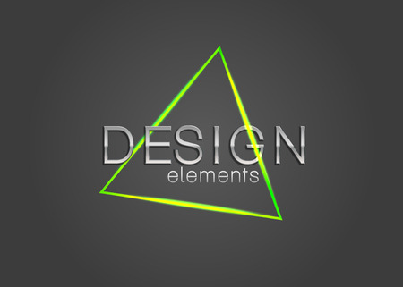 Neon triangle design elementのイラスト素材