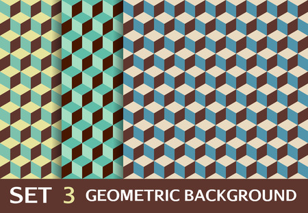 Set of geometric seamless patternsのイラスト素材
