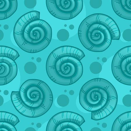 Seamless pattern with sea shells. Vector illustrationのイラスト素材