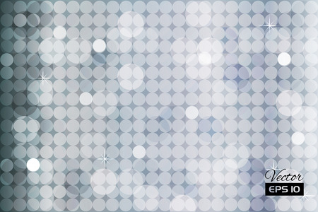 Abstract silver background with circles and sparkles. Vector illustrationのイラスト素材