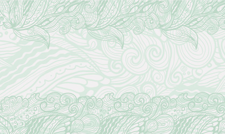 Bright abstract floral background with doodle ornament. Vector illustrationのイラスト素材