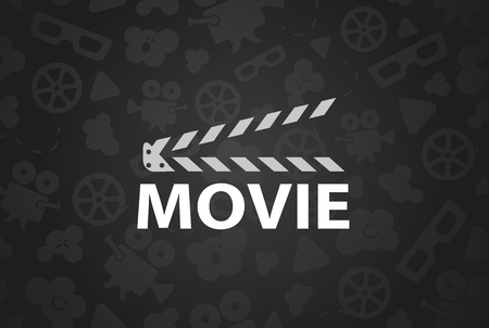 Seamless pattern of movie design elementsのイラスト素材