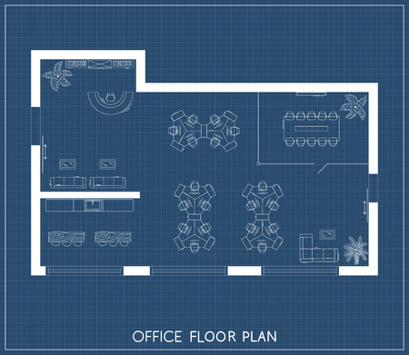 Office interior project top view planの写真素材