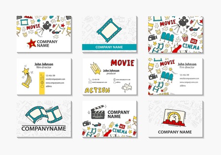 Vector set of creative business cardsのイラスト素材