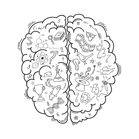 Concept of the human brainのイラスト素材