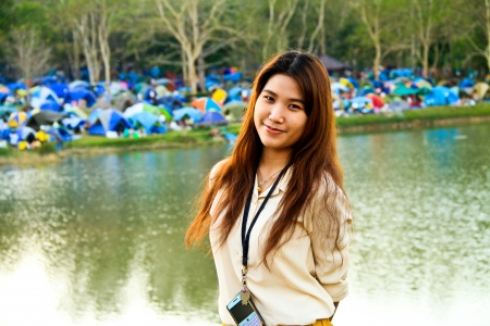 travel and giri in Thailandの写真素材