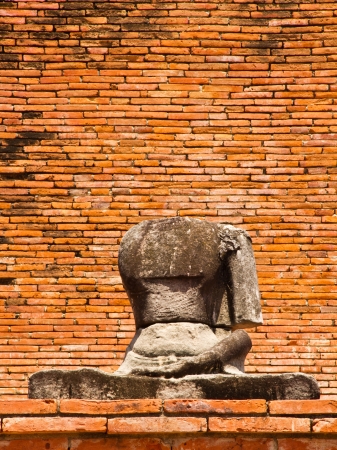 old temple in ayuthaya of Thailandの写真素材