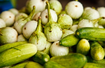 Fresh vegetable in market Thailandの写真素材