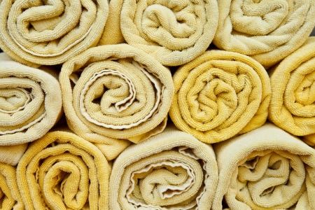 clean towels in spa for healthの写真素材