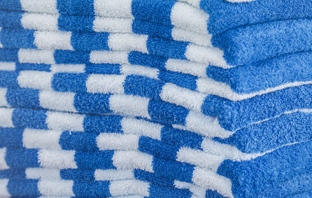 folded of towel for cleanの写真素材