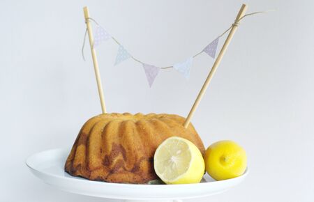 lemon muffin on a white background