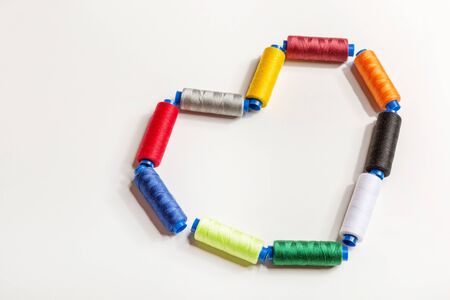 

Set of multi-colored threads for sewing の写真素材