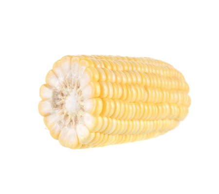 Sweet corn isolated on white backgroundの写真素材