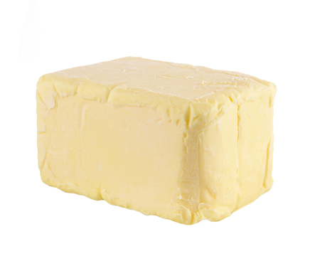 Butter isolated on whiteの写真素材