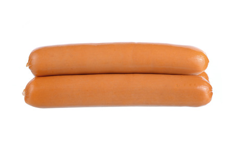 Sausages isolated on a white backgroundの写真素材