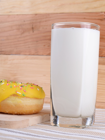 Donuts with milkの写真素材