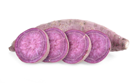 sweet potato on the white backgroundの写真素材