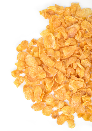 corn flakes isolated on white background